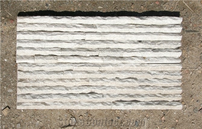 Wellest Shinning White Quartzite Splited Culture Stone,Ledge Stone,Stacked Stone,Wall Cladding Tile,Veneer Panel Back Ground,For Water Flow,Ql-310s