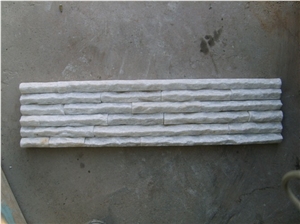 Wellest Shinning White Quartzite Splited Culture Stone,Ledge Stone,Stacked Stone,Wall Cladding Tile,Veneer Panel Back Ground,For Water Flow,Ql-310s