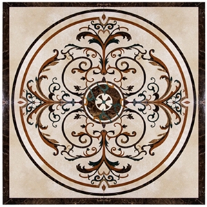 Wellest Square Water Jet Marble Medallion,Honeycomb,Stone Pattern Model No.Wm020