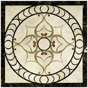 Wellest Square Water Jet Marble Medallion,Honeycomb,Stone Pattern Model No.Wm029