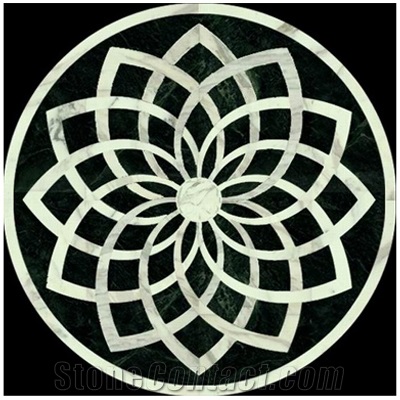 Wellest Square Water Jet Marble Medallion,Honeycomb,Stone Pattern Model No.Wm031