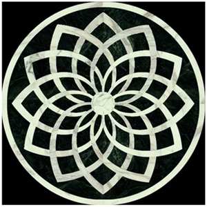 Wellest Square Water Jet Marble Medallion,Honeycomb,Stone Pattern Model No.Wm031