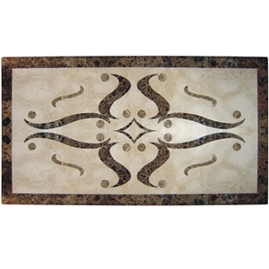 Wellest Square Water Jet Marble Medallion,Honeycomb,Stone Pattern Model No.Wm035