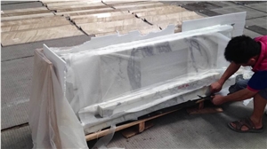Wellest Statuario White Marble Vanity Top, Bath Top, Bar Top,Front Desk, Natural Stone