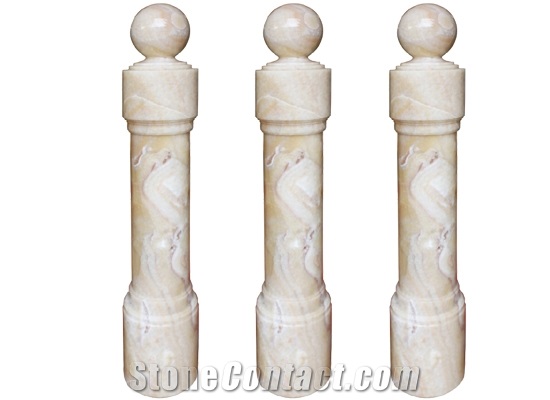 Wellest White Beige Jade Baluster,Balustrade&Railings,China Jade Baluster,Model No.Jb004