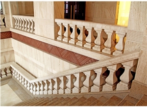 Wellest White Travertine Baluster,Balustrade&Railings,Model No. Mb033