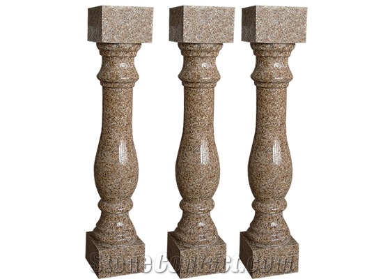 Wellest Yellow Granite Baluster,Balustrade&Railings,China Granite, G682 Sunset Yellow Dark Rusty Granite,Model No.Gb010