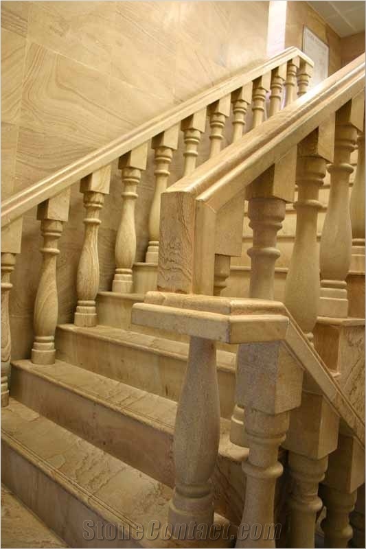 Wellest Yellow Wood Beige Sandstone Baluster,Balustrade&Railings,China Sandstone, Model No.Sb004