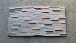 Wellest Yellow Wood Rugged Flat Slate Culture Stone, Ledge Stone,Stacked Stone, Back Ground Wall Cladding Tile ,Veneer Panel Sl-014-T01