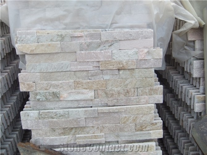 Wellest Yellow Wood Slate Flat Culture Stone, Ledge Stone,Stacked Stone, Wall Cladding Tile ,Veneer Panel, Z Shape,Interlocked,China Natural Beige,Sl-014fz