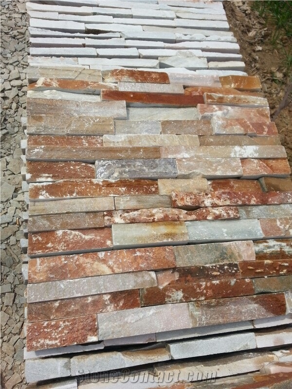 Wellest Yellowood Slate Rough Culture Stone, Ledge Stone,Stacked Stone, Wall Cladding Tile ,Veneer Panel, Square, China Natural Beige Slate Sl-014r