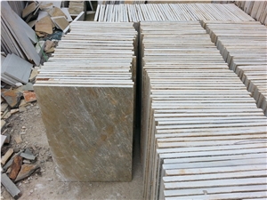 Wellest Yeloow Wood Slate Natural Finish Floor Tile,China Beige Colour Slate,St-014n