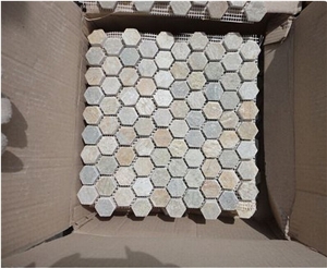 Mixed Color Slate Mosaic Floor & Wall Tile