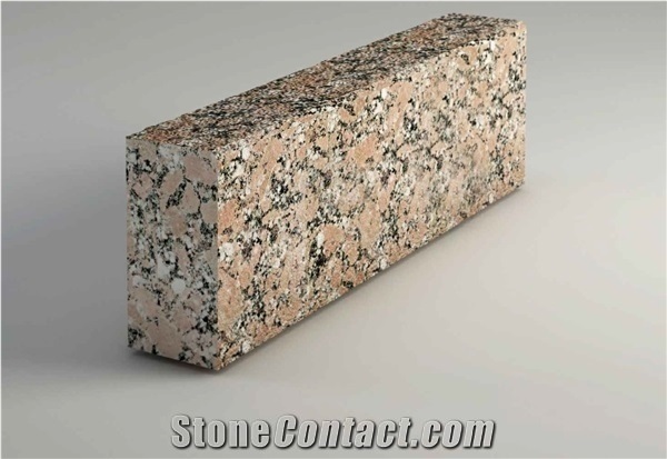 Curb Stone, Kerstone Ukrainian Red Granite Rosso Santiago