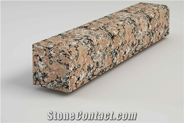 Curb Stone, Kerstone Ukrainian Red Granite Rosso Santiago