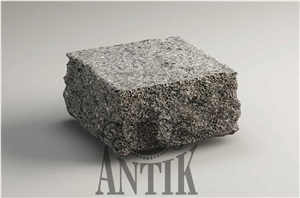 Grey Granite Cube Stones, Grey Granite Cobbles, Kostyantynivsky Grey Granite Cube Stones