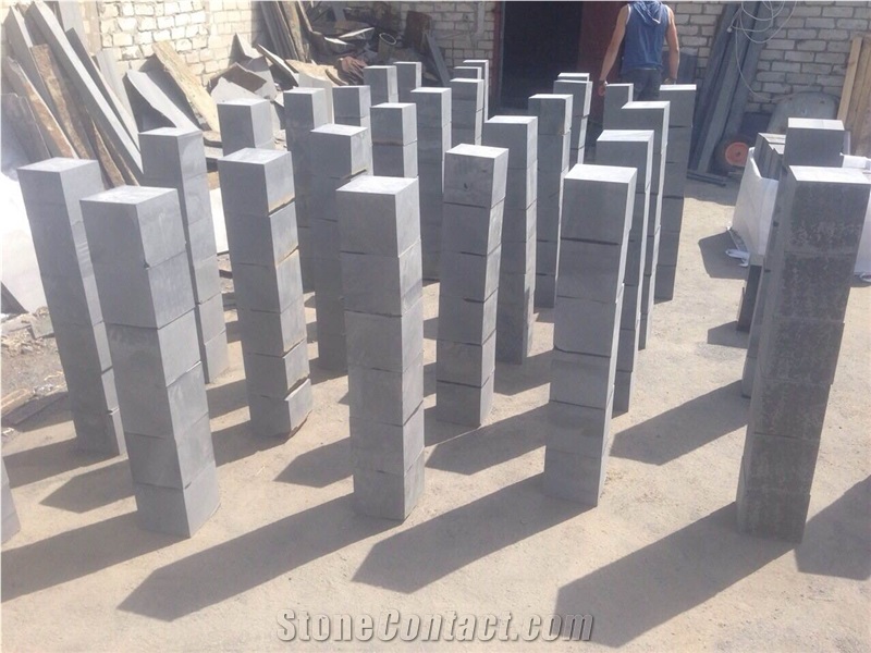 Ukrainian Basalt Cube Stone, Cobbles Black Basalt, Ukraine Black Basalt Cube Stone