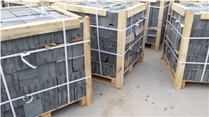 Ukrainian Basalt Cube Stone, Cobbles Black Basalt, Ukraine Black Basalt Cube Stone