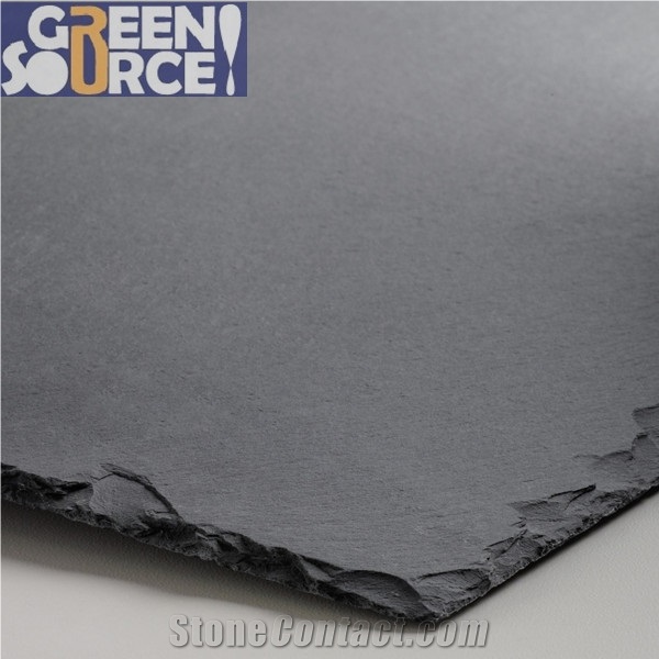 Durable Hard Low Calcium Low Iron Natural Black Roofing Slate