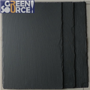 Durable Hard Low Calcium Low Iron Natural Black Roofing Slate