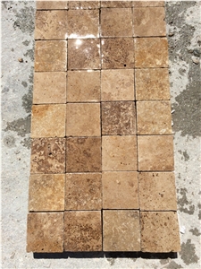 Noce Travertine Classic Mix Paving Tiles
