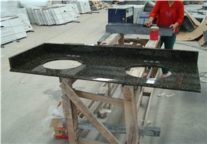 Cheap Verde Ubatuba Granite Bath Countertop Cheap Verde Ubatuba Granite Bath Countertop