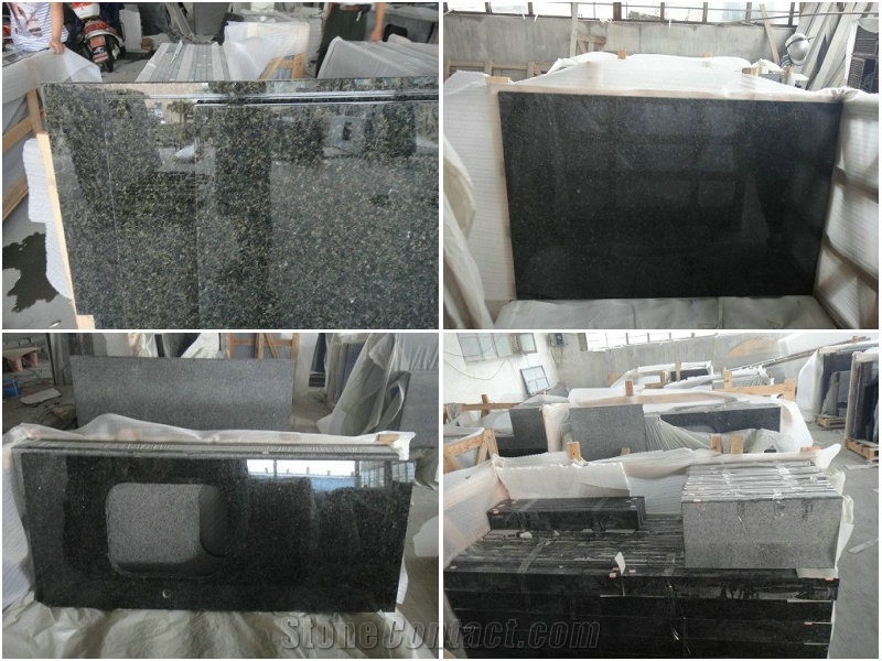 Cheap Verde Ubatuba Granite Bath Countertop