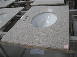G682 Vanity Top with Sink, Rusty Yellow, China Yellow Granite G682 Vanity Top with Sink, Rusty Yellow, China Yellow Granite