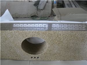 G682 Vanity Top with Sink, Rusty Yellow, China Yellow Granite