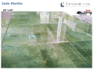 Jade Green Marble 24"X24" Tile Crystaline Stone