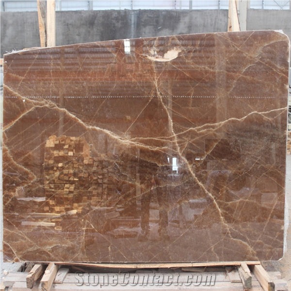 China Golden Brown Onyx Slabs & Tiles