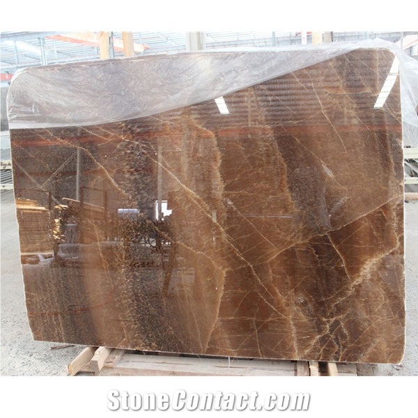 China Golden Brown Onyx Slabs & Tiles
