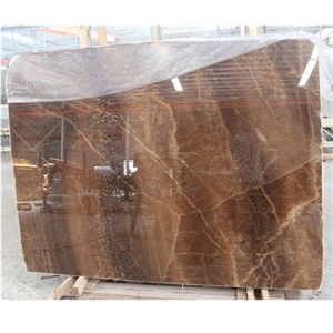 China Golden Brown Onyx Slabs & Tiles