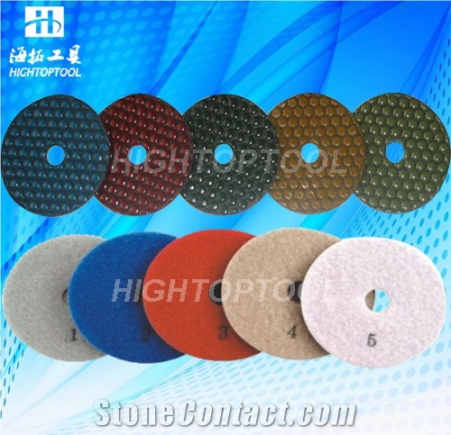 5 Steps Diamond Dry Polishing Pad for Granite Marble Stone Polishing
