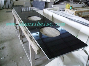 Absolute Black Granite Bath Tops, Negro Black Granite Slabs & Tiles, Shanxi Black Granite Bath Tops