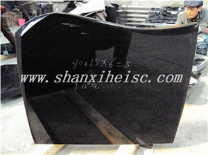 Absolute Black-Shanxi Black Granite Headstone in European Style Absolute Black-Shanxi Black Granite Headstone in European Style