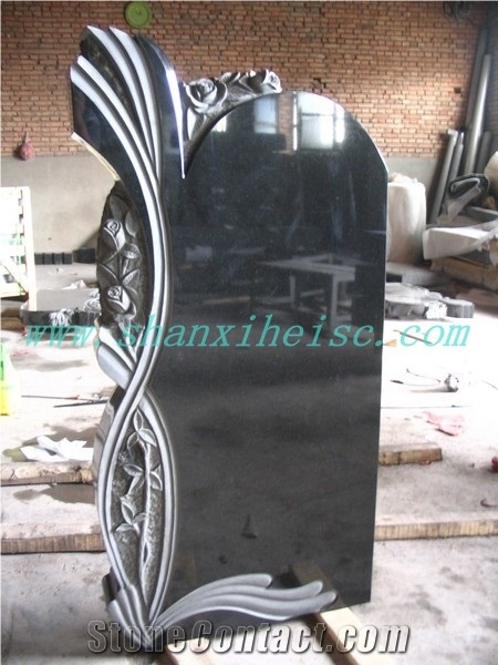 China Black Granite Book Shaped Monuments