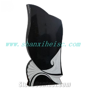 China Black Granite Book Shaped Monuments