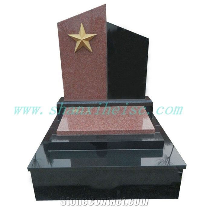 Grade a Quality Shanxi Black Granite Tombstone