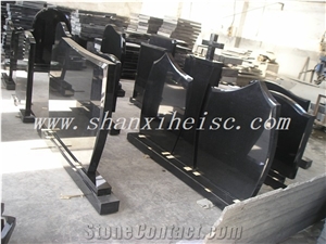 Shanxi Black Carving Stone Granite Monument Tombstone