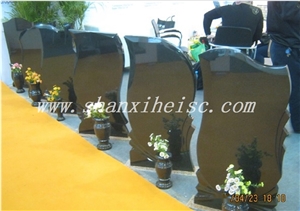 Shanxi Black Carving Stone Granite Monument Tombstone