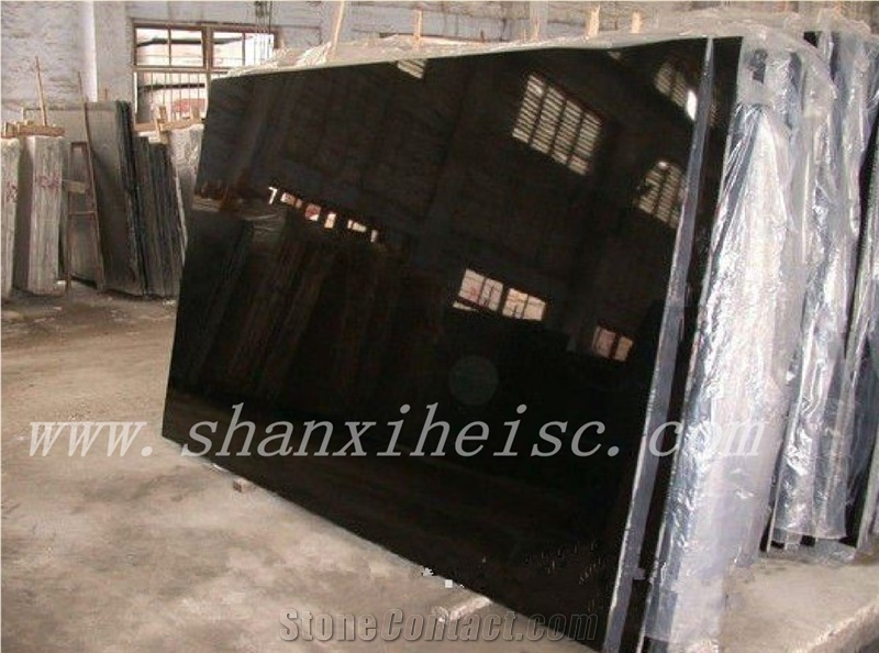 Shanxi Black Granite High Quality Color Granite Slab Stone Tile Design, China Black Granite