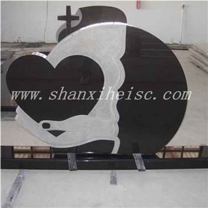 Shanxi Black Granite Stone Tombstone Monument from China Factory Shanxi Black Granite Stone Tombstone Monument from China Factory
