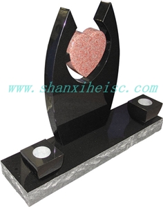 Shanxi Black Granite Stone Tombstone Monument from China Factory