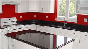 Giga Black Galaxy Granite Popular Colors Kitchen Countertops