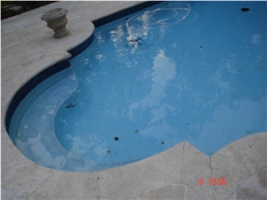 Honed Durango Autumn Travertine Swimming Pool Coping