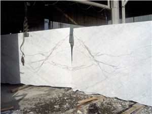 Calacatta Mezza Macchia Marble Slabs, Italy White Marble