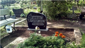 Black Granite Headstone, Ss Grob Black Granite Monument & Tombstone