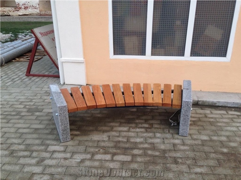 China Grey Granite Park Benches, Exterior Furniture