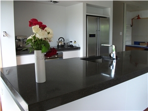 New Zealand Black Starlight Quartz Stone Countertop